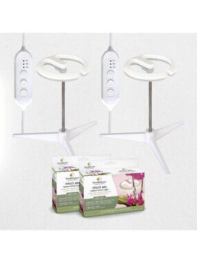 Set of 2 LED Grow Lights for Indoor Plants - Adjustable, Energy-Efficient